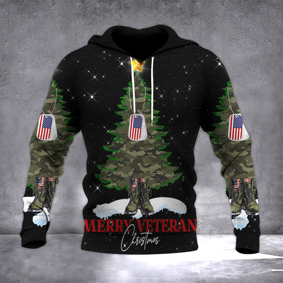 Merry Veteran Christmas Sweater Hoodie Great Xmas Gift Ideas For Veterans 2026 - Zadago