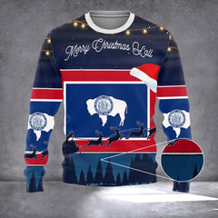 Wyoming State Merry Christmas Y'all Sweater 2026 Christmas Wyoming Clothing Patriotic Merch - Zadago
