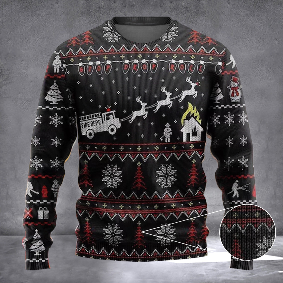 Firefighter Fire Dept Ugly Christmas Sweater Christmas Vacation Sweater Best Gifts For 2026 - Zadago