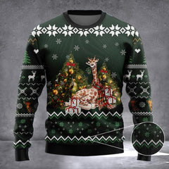 Giraffe Christmas Ugly Sweater Family Christmas Sweaters Best Gifts For 2026 - Zadago