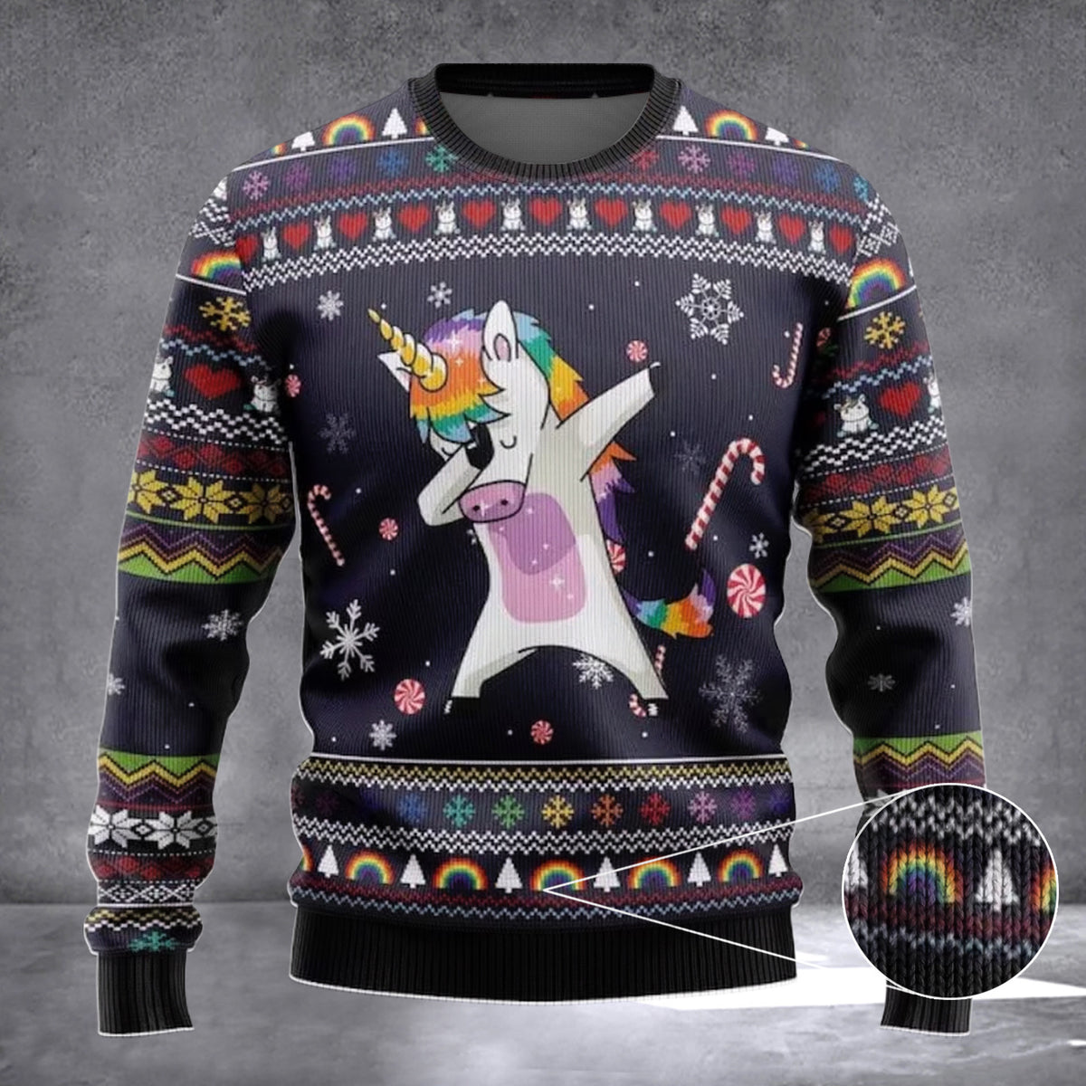Unicorn Dab Ugly Christmas Sweater Funny Christmas Sweaters For Adults Unicorn Lovers Gifts - Zadago