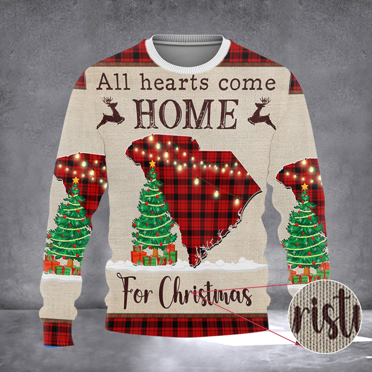 South Carolina All Hearts Come Home For Christmas Sweater Ugly Xmas Sweater 2026 Clothing - Zadago