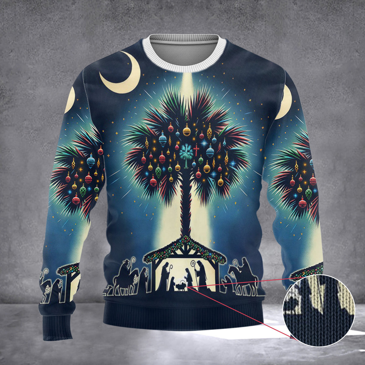 South Carolina Nativity Of Jesus Ugly Christmas Sweater Religious Christian Xmas Sweater - Zadago