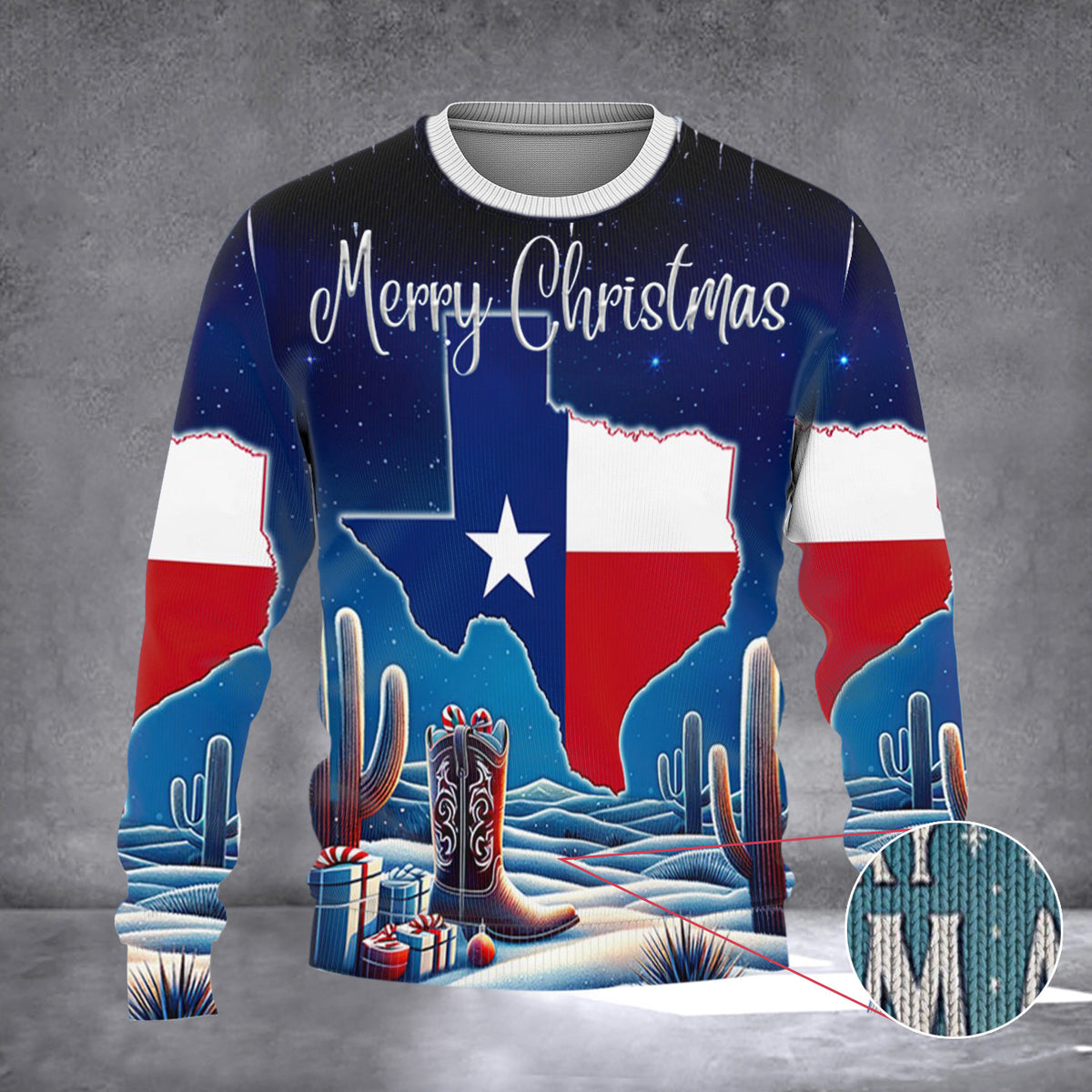 Texas Map Merry Christmas Y'all Sweater Texas Theme Xmas Sweater Best Gifts For 2026 - Zadago