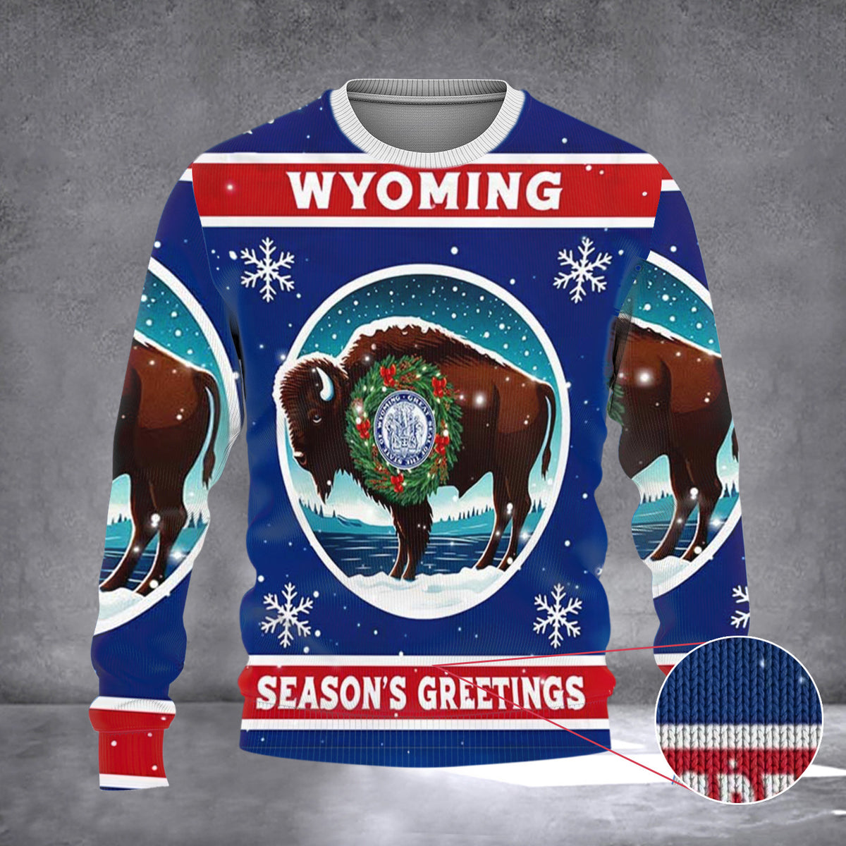 Wyoming Christmas Season's Greetings Sweater Merry Xmas Wyoming Clothing Gifts For Christmas - Zadago