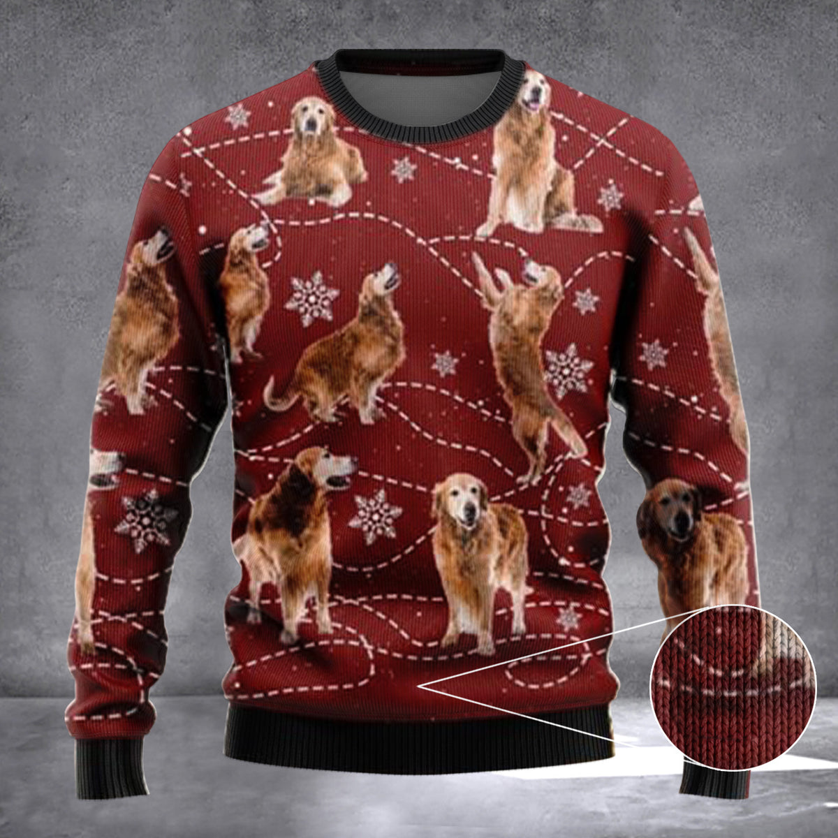 Golden Retriever Ugly Christmas Sweater Golden Retriever Xmas Jumper Dog Lover Gifts - Zadago