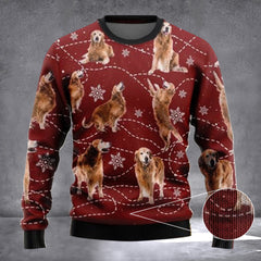 Golden Retriever Ugly Christmas Sweater Golden Retriever Xmas Jumper Dog Lover Gifts - Zadago