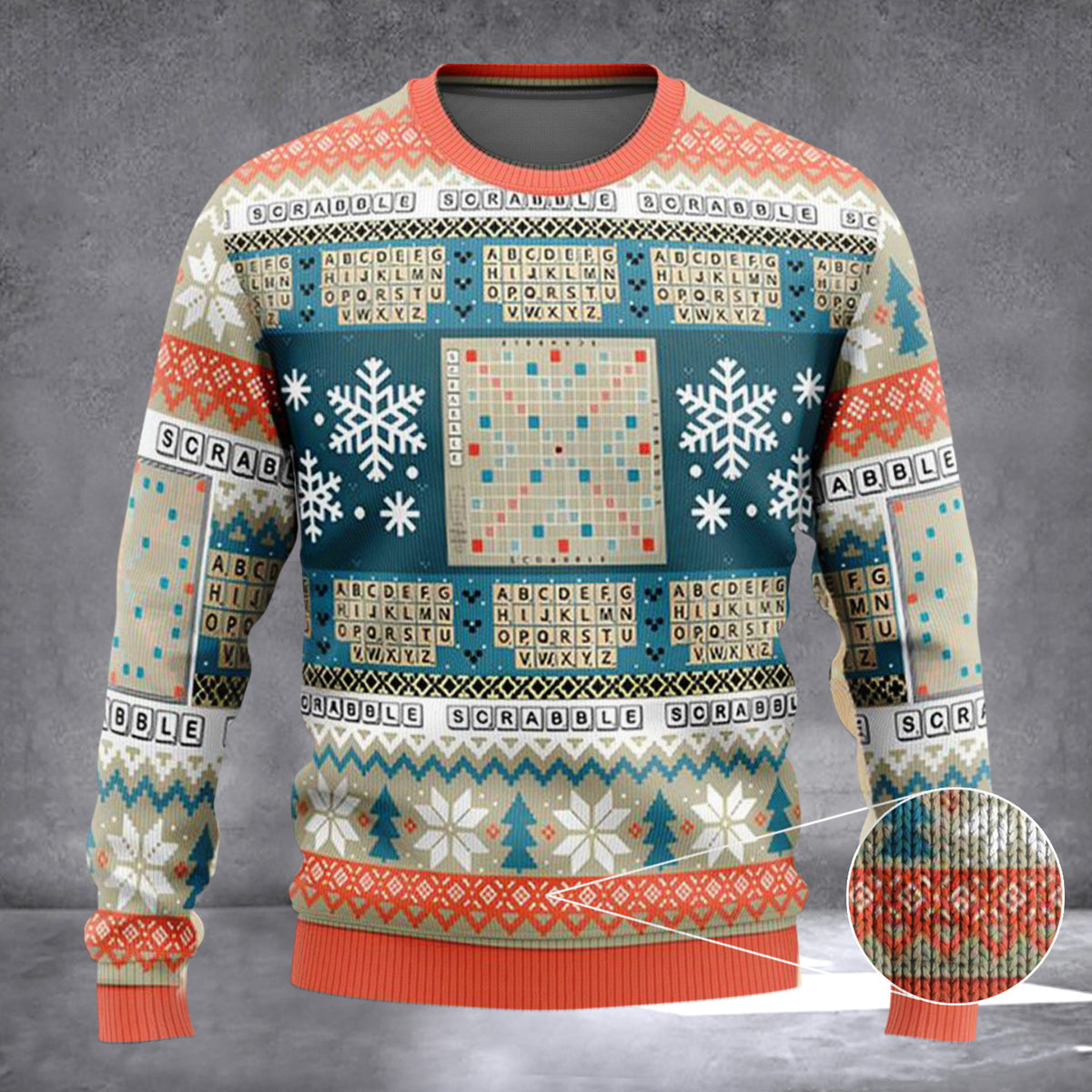 Scrabble Board Games Ugly Christmas Sweater Gifts For Scrabble Board Games Lovers - Zadago