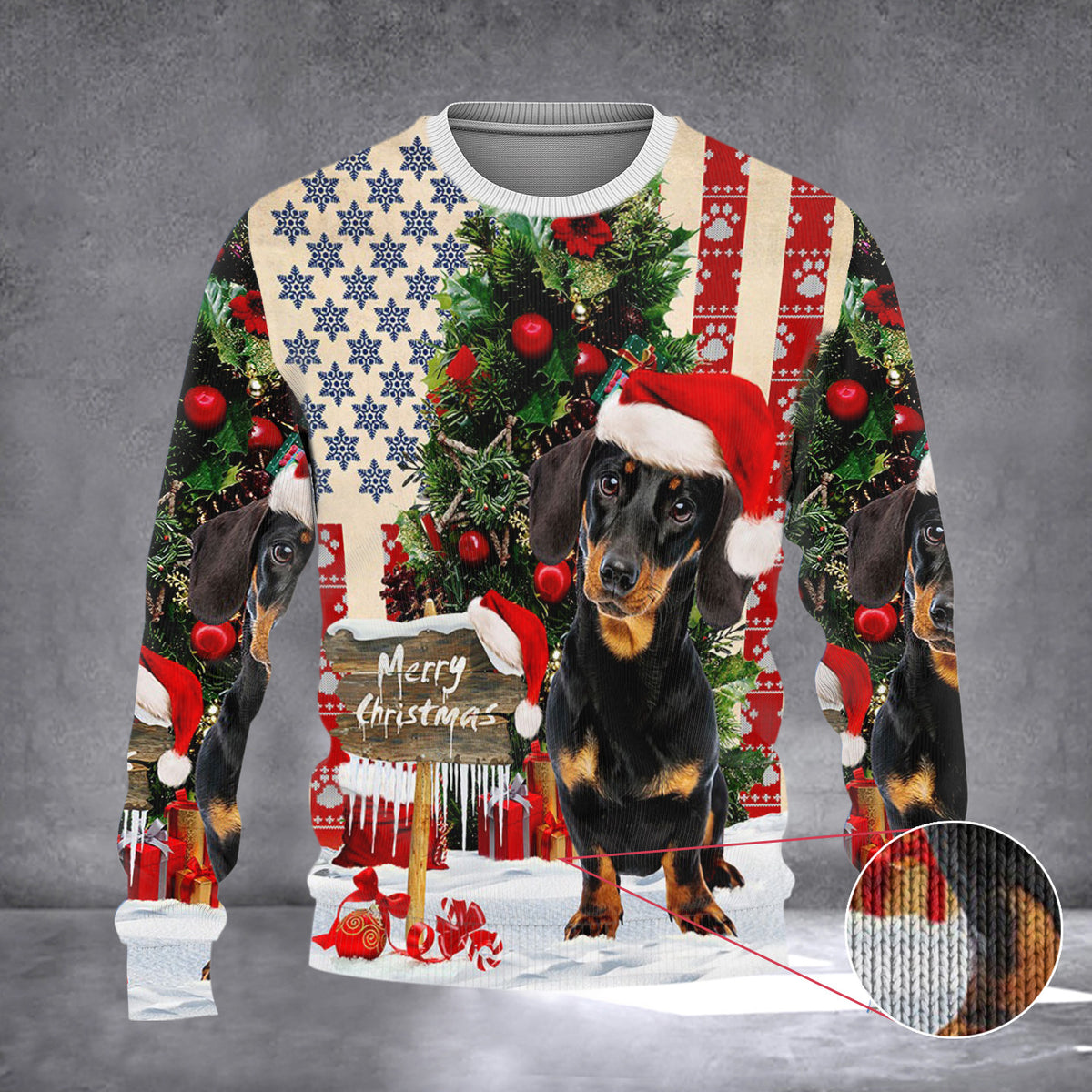 Dachshund Ugly Christmas Sweater Funny Christmas Dachshund Sweater Gift Ideas For Dog Lovers - Zadago