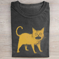 Horrible Japanese Cat Vintage T-Shirt Funny Cat Graphic Tee Shirt Gifts For Friends - Zadago