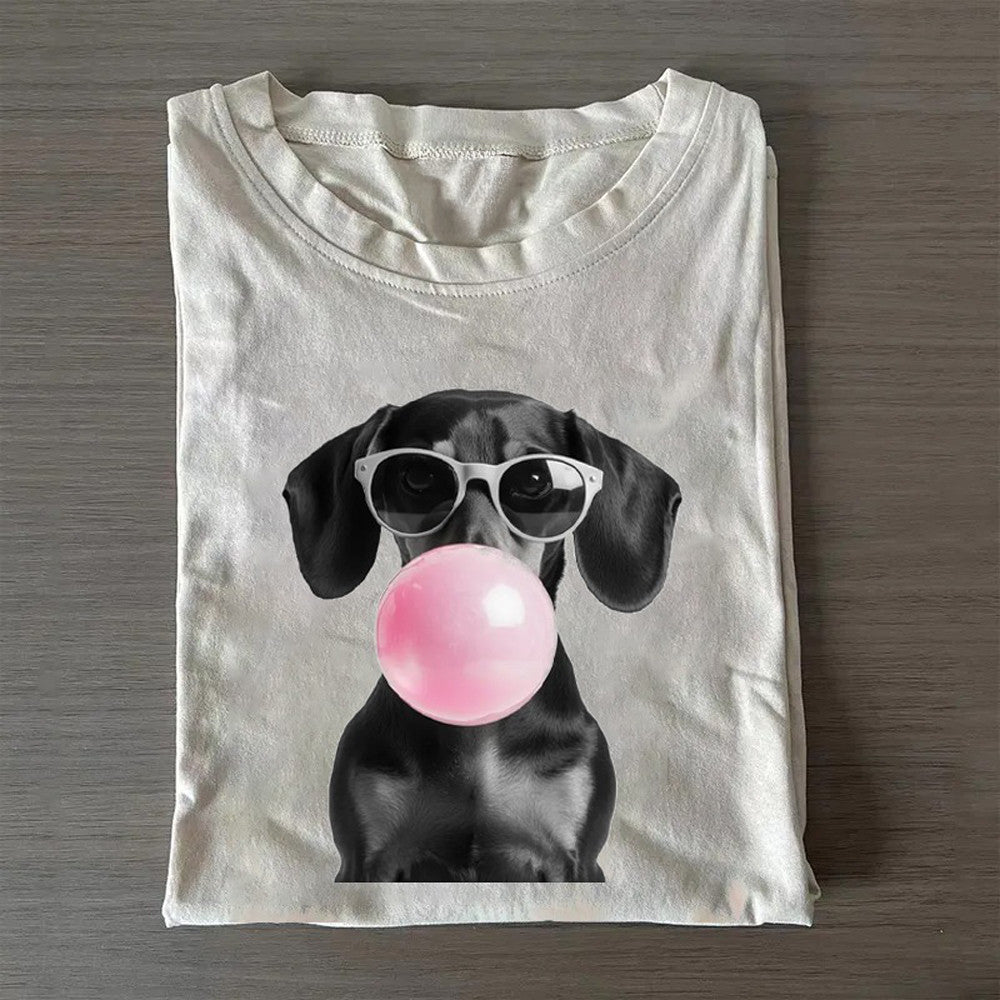 Dachshund Balloon T-Shirt Cute Wiener Dog Graphic Tee Sausage Dog Dachshund Lover Gifts - Zadago