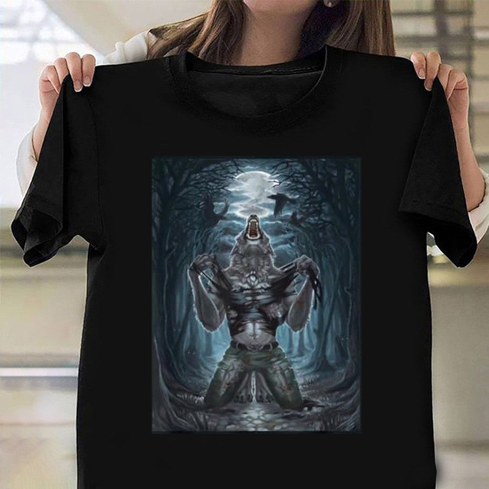 Wolf Ripping Shirt Unique Graphic T-Shirt Best Gifts For Boyfriend - Zadago