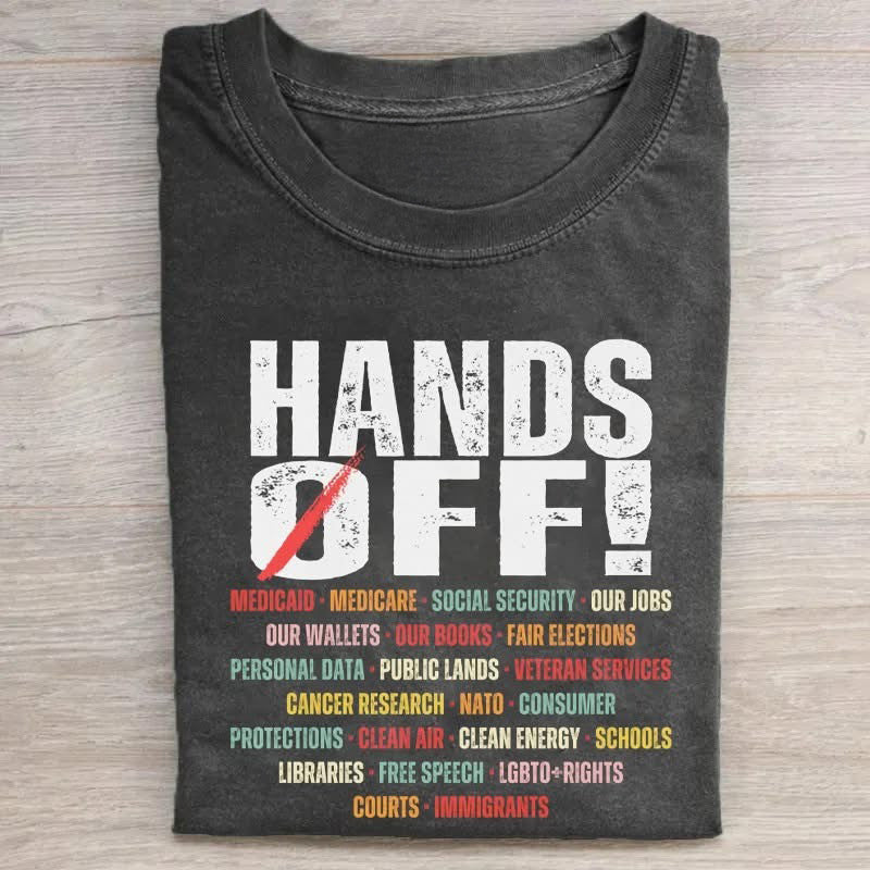 Hands Off Vintage T-Shirt Support Human Rights Equality Shirt For Men Women - Zadago