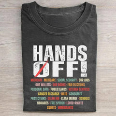 Hands Off Vintage T-Shirt Support Human Rights Equality Shirt For Men Women - Zadago