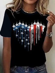Air Plan American 4th Of July Womens T-Shirt Patriotic Fourth Of July Apparel Gifts - Zadago