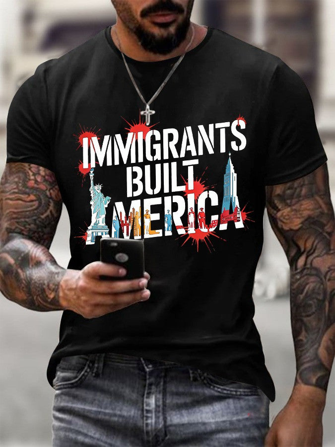 Immigrants Build America T-Shirt Stay Strong LA Resist Shirt Best Gift For Justice Supporters - Zadago