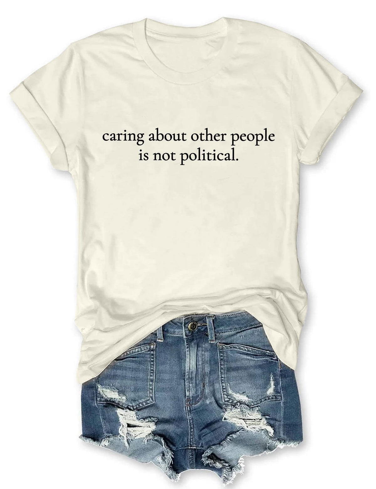 Caring About People Is Not Political Women's T-Shirt Gifts For Sister - Zadago