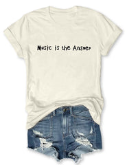 Music Is The Answer Women's T-Shirt Gift Ideas For Wife - Zadago