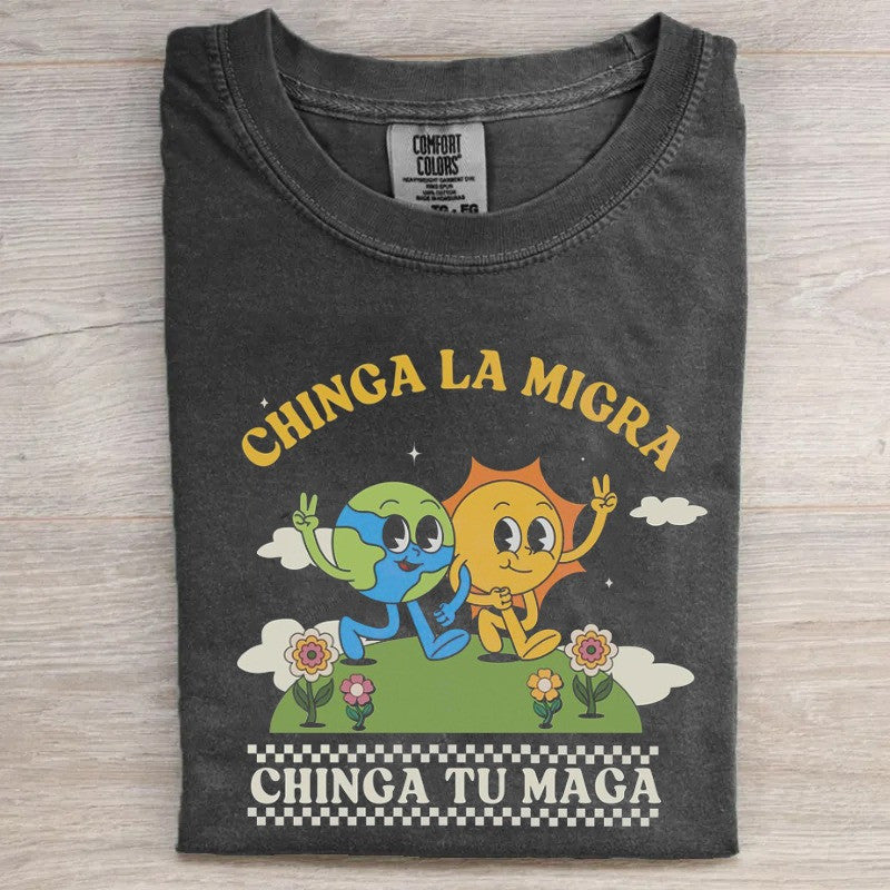 Chinga La Migra Resist T-Shirt Political Protest Shirt Best Gift For Immigrant Rights Supporters - Zadago