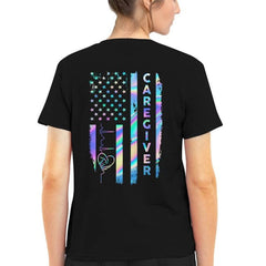 Caregiver Colorful Flag T-shirt Girt For Caregivers - Zadago