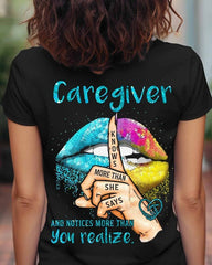 Caregiver Notice More Than You Realize T-shirt Gifts For Mom - Zadago