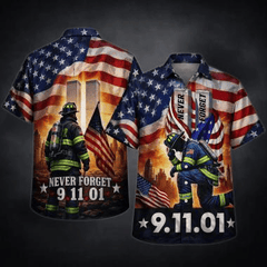 911 Never Forget 25th Anniversary Hawaiian Shirt We Will Never Forget Aloha Shirt Gift Ideas