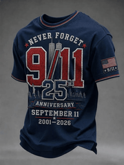 Never Forget 25th Anniversary 2001 2026 T-Shirt Patriotic American Flag Shirt Good Gifts