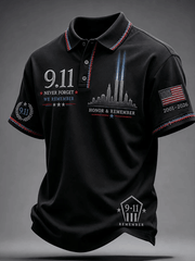 911 We Will Never Forget Polo Shirt 25th Anniversary Clothes Birthday Present For Him