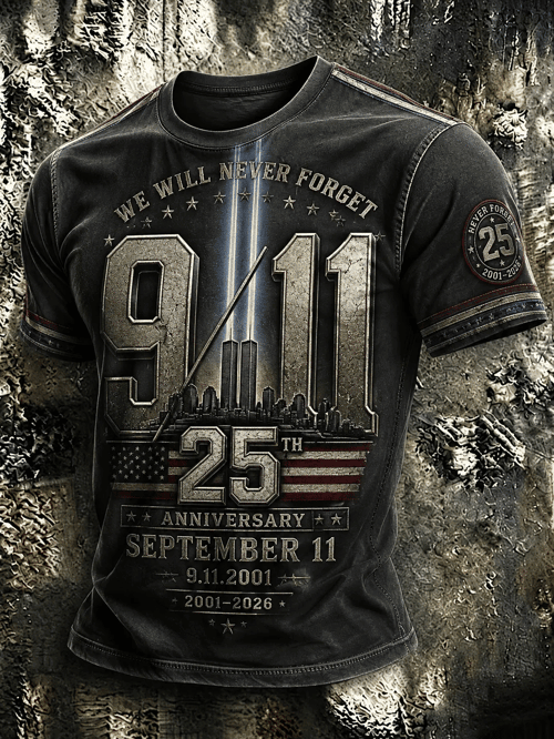 911 Never Forget September 11 2001 T-Shirt We Will Never Forget Twin Towers Clothing Gift Ideas