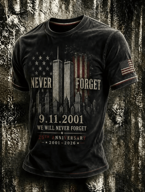 Never Forget United We Stand 09112001 T-Shirt Twin Towers American Flag Shirt Gifts
