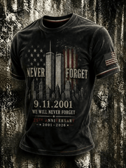 Never Forget United We Stand 09112001 T-Shirt Twin Towers American Flag Shirt Gifts