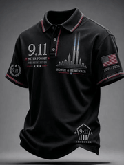 25th Anniversary Polo Shirt 911 Never Forget Clothing Birthday Gift For Husband