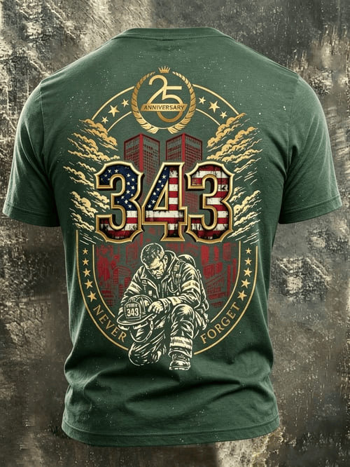 343 Never Forget Merch 25th Anniversary T-Shirt Gift Ideas For Brother