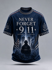 911 25th Anniversary Never Forget T-Shirt US American Flag Twin Towers Shirt Gift Ideas