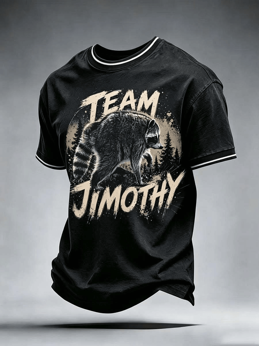 Team Jimothy T-Shirt Funny Raccoon Howling Best Gifts For Husband