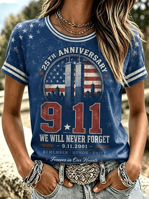 We Will Never Forget T-Shirt 911 25th Anniversary 20012-2026 Shirt Good Gifts For Wife