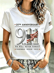 911 25th Anniversary T-Shirt We Will Never Forget Shirt Best Gifts For Women