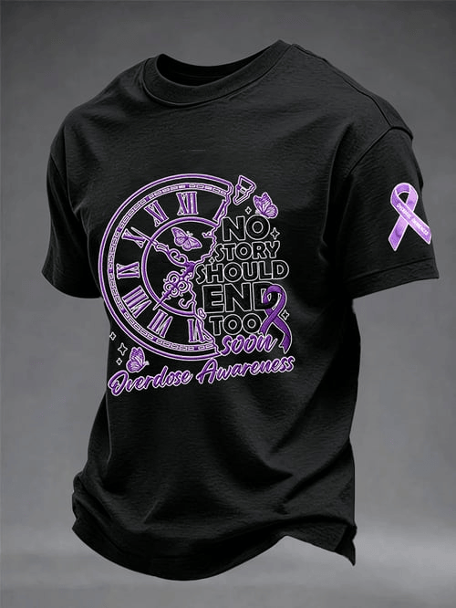 No Story Should End Too Soon Awareness T-Shirt Butterflies Recovery Shirt Gifts