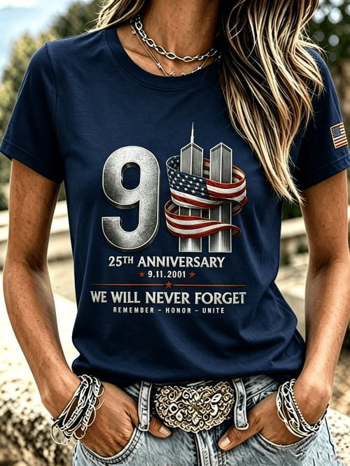 We Will Never Forget T-Shirt 25 Years Of Remembrance Merch Present For Wife