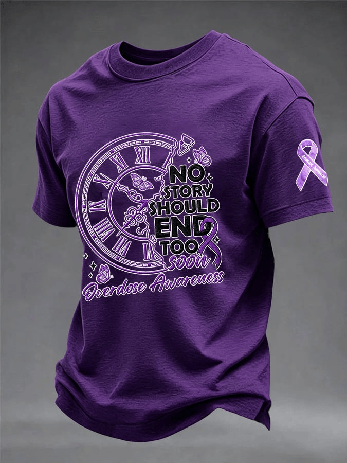 No Story Should End Too Soon Overdose Awareness T-Shirt Ribbon Merch Fan Gift