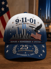 25th Anniversary We Will Never Forget Hat Twin Towers American Cap Gifts For Him