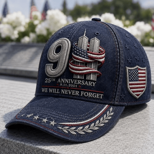 Never Forget 911 Remembrance Day Hat 25th Anniversary Cap Unique Gift