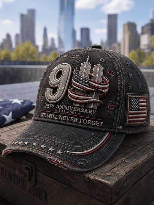 25th Anniversary We Will Never Forget Hat Twin Towers American Cap Gifts For Men