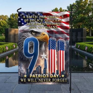 911 Patriot Day We Will Never Forget Flag Firefighter Bowing Eagle Merch Gifts For Fans