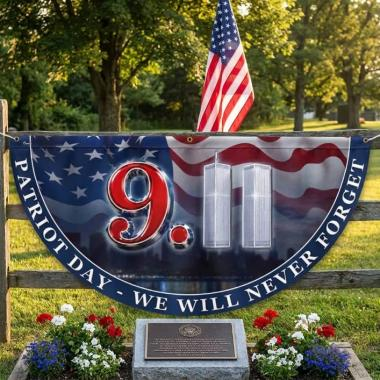 911 Patriot Day Never Forget Fan Flag Twin Towers Memorial Merch Unique Gift Ideas