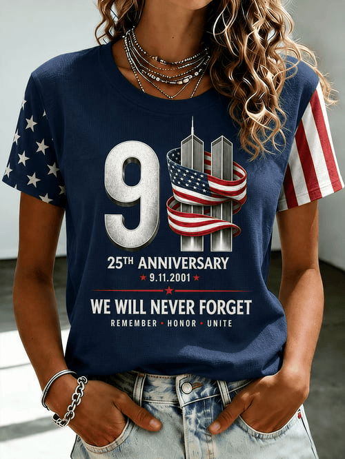 25 Years Never Forget 2001 2026 T-Shirt We Will Never Forget Shirt Gift For Mom