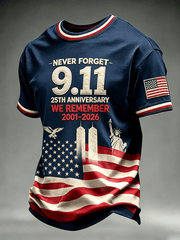 Never Forget 911 T-Shirt 25th Anniversary We Remember 2001 2026 Shirt Present Ideas