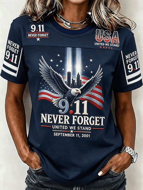 We Will Never Forget 911 T-Shirt United We Stand Shirt Birthday Gifts For Her