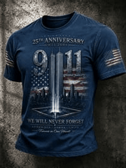 Never Forget 911 T-Shirt 25th Anniversary We Remember 2001 2026 Shirt Present For Men