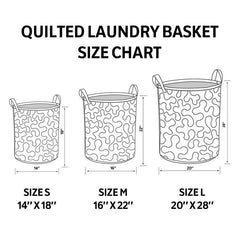 Vibrant Wildflower Meadow Quilted Laundry Basket Botanical Floral Storage Bin Gift For Mom